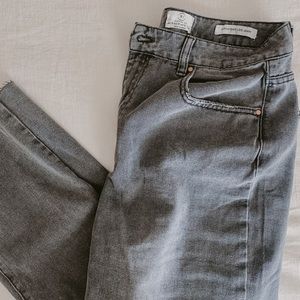 Charcoal Crop Straight Leg Jean